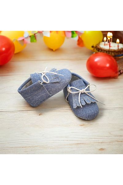Çago kids Baby Loafer Shoes Ankle Hidden Lace-Up Adjustable