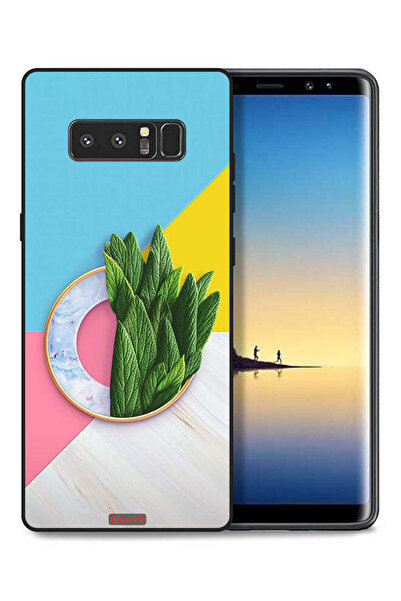 Tolwak غطاء حماية لهاتف سامسونج جالكسي نوت 8 بنقشة أوراق تجريدية