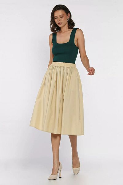 GÜLSELİ Women's Skirt with Stone Pockets and Elastic Waist