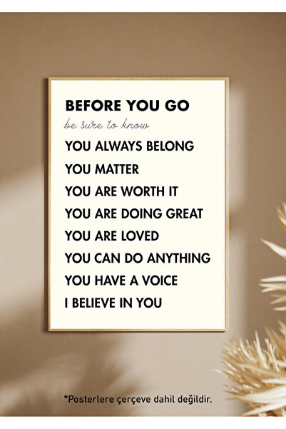 One Little Happiness BEFORE YOU GO Αφίσα Αισθητική αφίσα τοίχου , Αφίσα χωρίς...