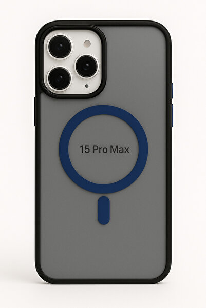 Apple Iphone 15 Pro Max Kılıf Mat Magsafe Şarj Özellikli Darbe Önleyici Hassas Buton Yumuşak Kenar
