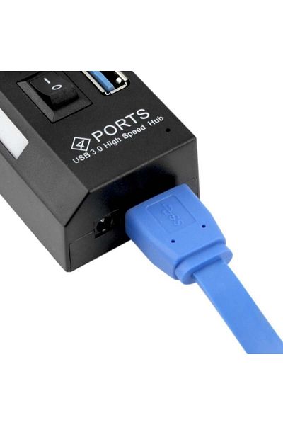 TECHSTAR USB Hub Techstar® HB6, 3.0 High Speed, 7 Port USB 3.0, On/Off Button, High Speed USB 3.0 Connection,