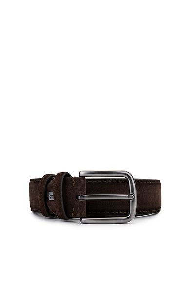 Tamer Tanca Men's Genuine Leather Brown Suede Sports Belt