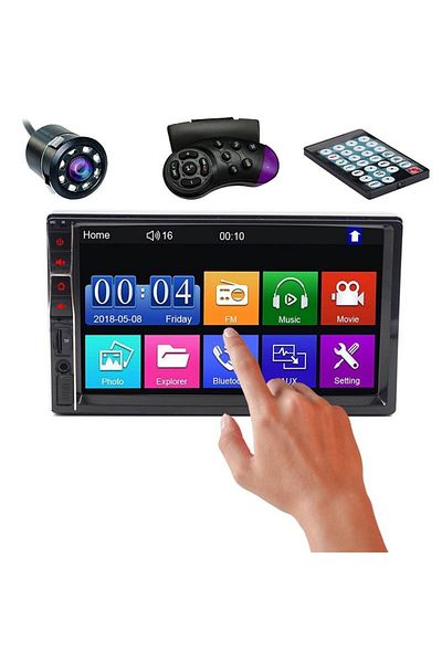 TECHSTAR MP5 Player Techstar® 7032, 2DIN, Rear View Camera, 7" HD Touch Screen, Steering Wheel Controls, Remo
