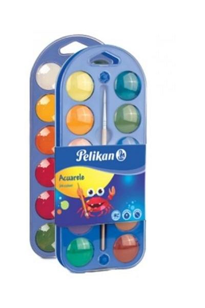 Pelikan 2 in 1 watercolors, tablet type, 24 colors + palette