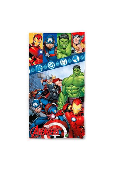 Marvel Avengers Beach Towel, 100% Cotton, 140 x 70 cm, Multicolor