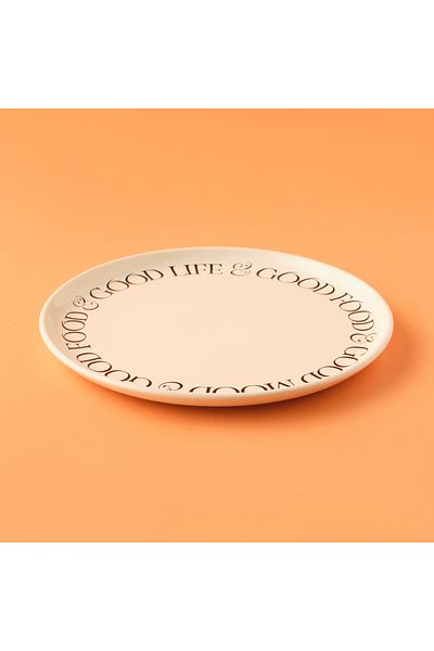 Bella Maison Mottos Ceramic 6-Piece Cake Plate White (20 cm)
