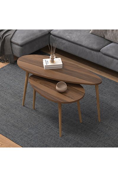 Monte Sehpa Egg Coffee Table Walnut