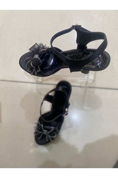 Metin Ayakkabı Black Outer Material Skin Leather Ribbon Accessory Lace-Up Women's Shoes
