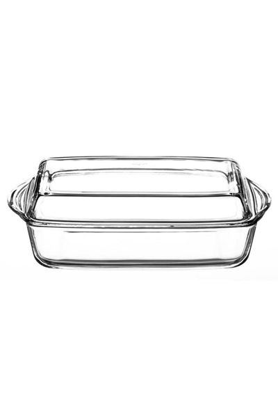 Borcam Rectangular Dish with Lid 2.750 L Heat Resistant Borcam