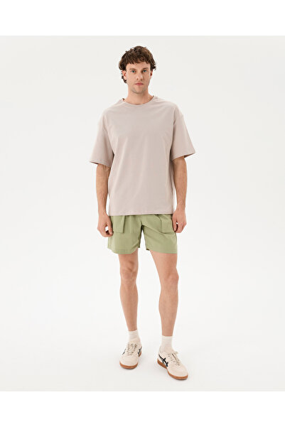 Ayma Active Men's Green Organic Cotton Pocket Basic Casual Active Shorts