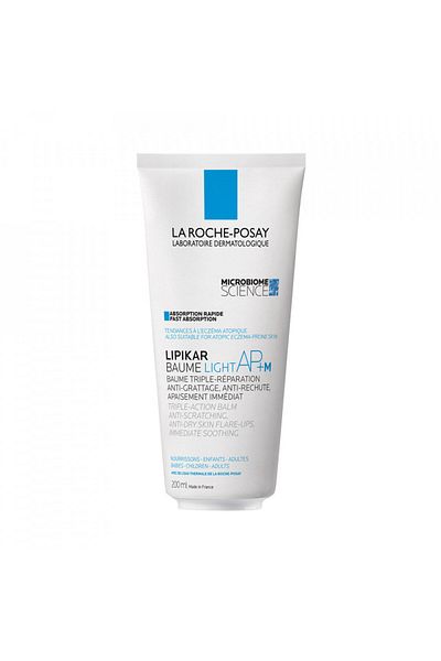 La Roche Posay Balsam cu triplă acțiune împotriva pielii uscate La Roche-Posay Lipikar Baume Light AP+M, Balsam, 200 ml