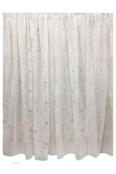 Liz Line Embroidered linen curtain, with rejansa, different sizes and colors, from the "Inna floral" collection by Liz Line