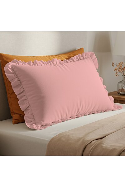 kesenegore 2 bucăți husă de pernă din material textil cu volane Ranforce 50 x 70