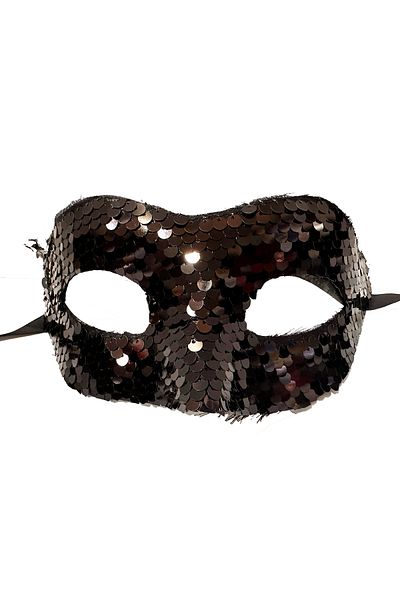 Skygo Black Color Sequined Sequin Party Mask Prom Venice