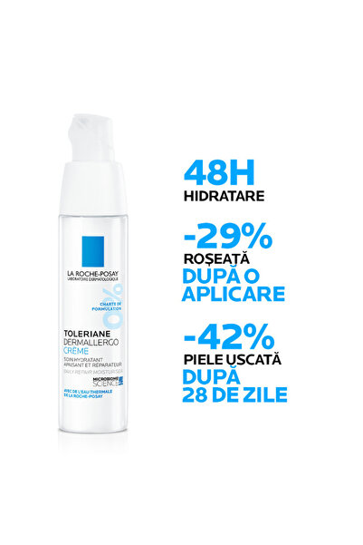 La Roche Posay Cremă de față hidratantă, calmantă și reparatoare Toleriane Dermallergo, La Roche-Posay, 40 ml
