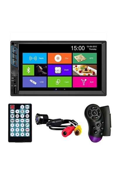 TECHSTAR MP5 Player Techstar® 7059, 2DIN, Rear View Camera, 7" HD Touch Screen, Steering Wheel Controls, Remo