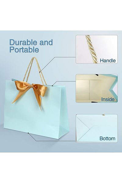 Skycase Set of 6 Skycase gift bags, paper, multicolor, 28 x 20 x 10 cm