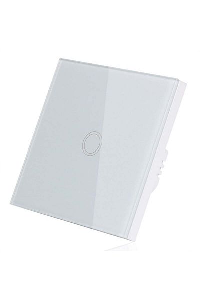 TECHSTAR Întrerupător tactil inteligent, wireless 2.4ghz, sticlă securizată, design modern, iluminare LED, monofazat,