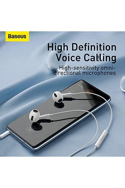 Baseus Encok H17 Wired Earphones With 3.5mm Plug, In-Ear Lightweight Wired Earbuds With Microphone a