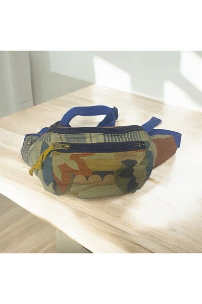 Old Cotton Vintage Shabby Freeback Waist Bag Colorful Kc Summer