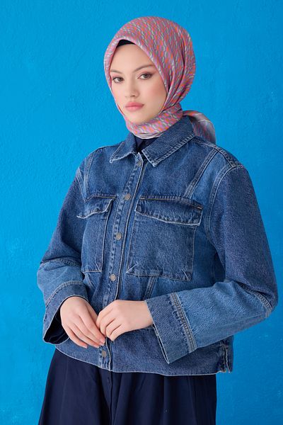 Belli Twill Pure Silk Scarf 4124D (Twi̇ll)-32