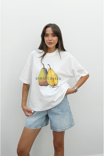 Havoş Tricou Ecru Dishatchfre imprimat