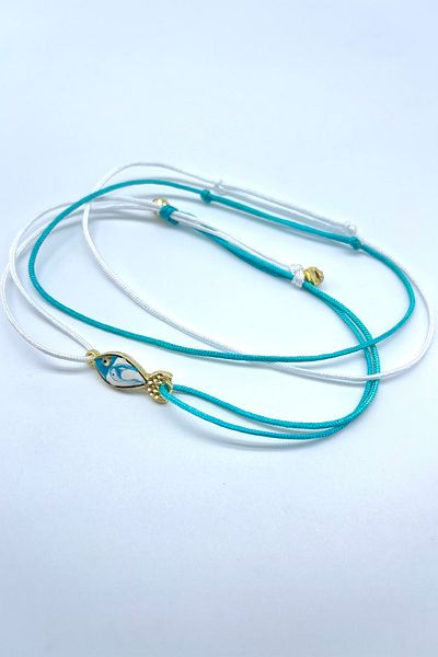 Concept HuBuTU Summer Minimal Rope Anklet Set with 3 Fish Figures