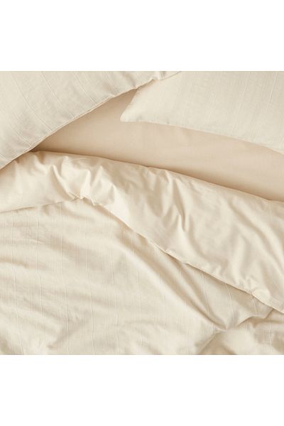 Bella Maison Σετ Παπλωματοθήκη Ζευγάρι Harvey 100% Βαμβάκι Μπεζ (200x220 cm)