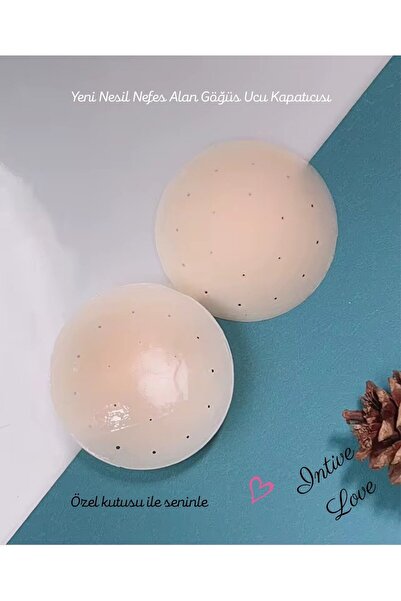 İntive Lingerie Intive New Generation Perforated Breathable Special Powder Boxed Adhesive Nipple Concealer