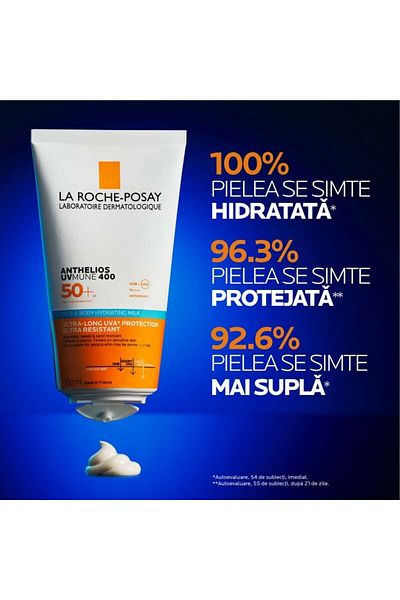 La Roche Posay Lapte hidratant pentru față și corp cu SPF 50+ Anthelios UVMUNE 400 La Roche-Posay, 150 ml