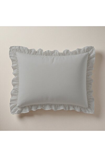 kesenegore 2 Pieces Ruffled Ranforce Fabric Pillowcases 50 X 70