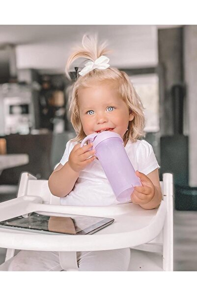 Twistshake Purple Drinking Cup with Straw (6+ Months) (360 ml)