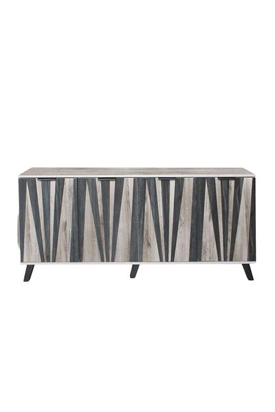 DEC22 Multi-colored buffet cabinet with a modern design