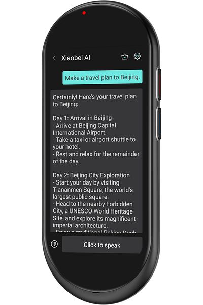 MAXCOM AI translator Maxcom mTalk MT100, Wi-Fi, 4G SIM, Display 4.1 inch, 1500 mAh, Black