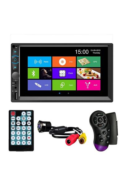 TECHSTAR MP5 Player Techstar® 7062, 2DIN, Rear View Camera, 7" HD Touch Screen, Steering Wheel Controls, Remo