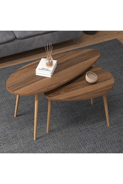 Monte Sehpa Egg Coffee Table Walnut
