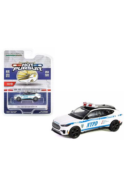 Greenlight Hot Pursuit - 2022 Ford Mustang Mach-E Gt Nypd – 1:64 Scale