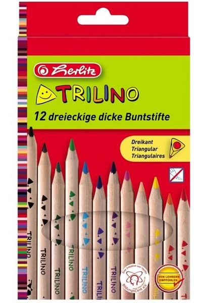 Herlitz Trilino 1/1 colored pencils, triangular section