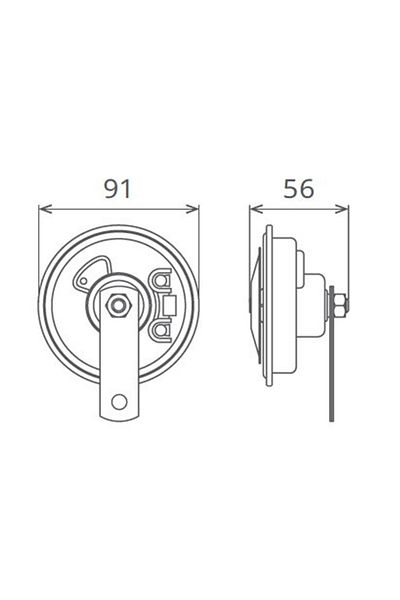Seger Electromagnetic Horn, Disc Type, 24V 3A High Tone