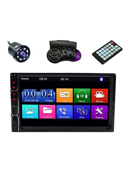 TECHSTAR MP5 Player Techstar® 7031, 2DIN, Rear View Camera, 7" HD Touch Screen, Steering Wheel Controls, Remo