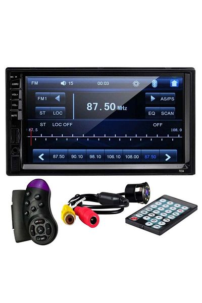 TECHSTAR MP5 Player Techstar® 7034, 2DIN, Rear View Camera, 7" HD Touch Screen, Steering Wheel Controls, Remo