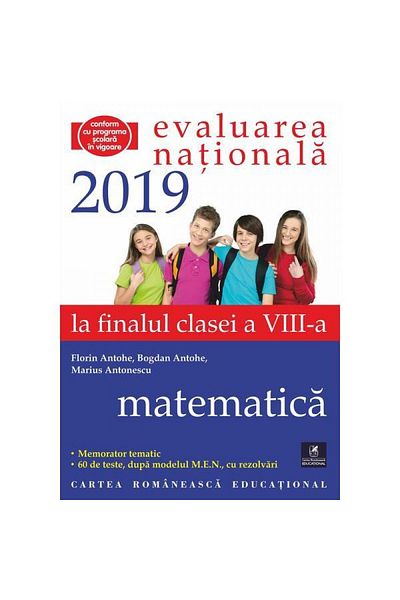 Editura Cartea Romaneasca Educational Evaluarea NAT 2019 la sfârșitul clasei a VIII-a, Matematică