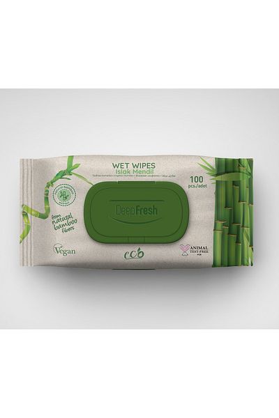 Deep Fresh Deep Fresh Natural Bamboo Wet Wipes 100pcs/pack Vegan