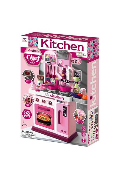 OEM Kitchen with accessories The Chef 53 pieces pink 22x53x69 cm