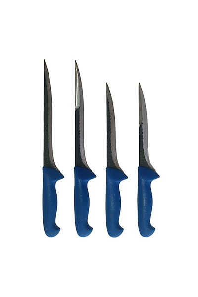 Rovitech Set of 4 professional butcher knives, 2 25 cm carving knives, 2 carbon steel carving knives