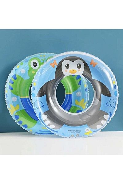 Toybox Inflatable Portable Lightweight Non Toxic Outdoor Penguin Play Swim Ring 40cm