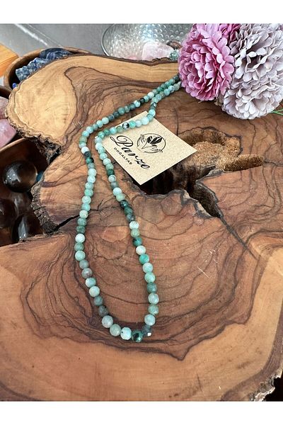parze doğaltaş Emerald Natural Stone String Necklace