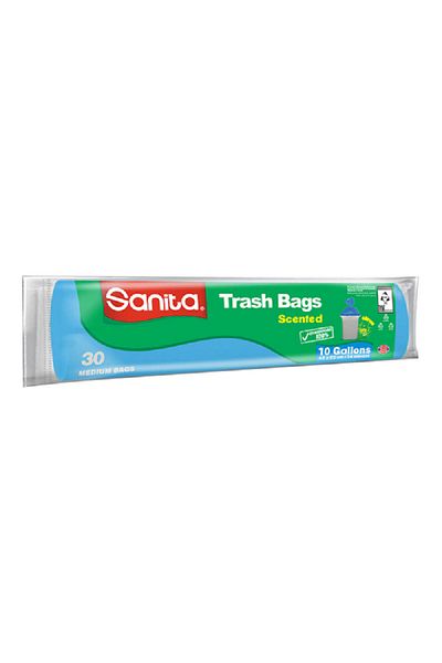Sanita 30-Piece Biodegradable Recyclable Medium Trash Bag 10 Gal