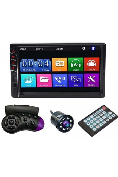 TECHSTAR MP5 Player Techstar® 7033, 2DIN, Rear View Camera, 7" HD Touch Screen, Steering Wheel Controls, Remo